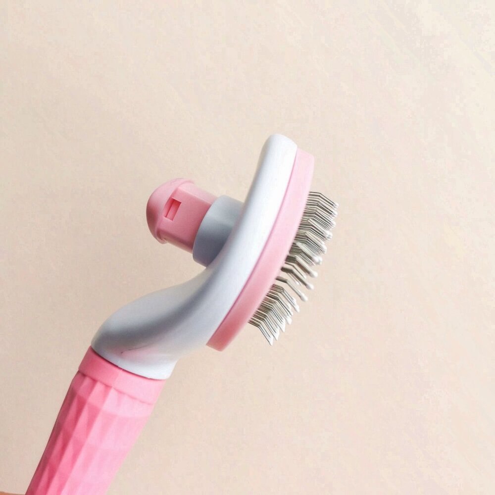 Pet Grooming Brush Push-Button Deshedding Tool Cats Dogs New - Picture 3 of 5